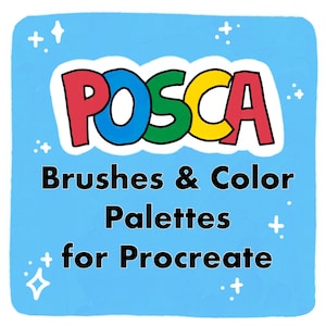 POSCA Brush Set for Procreate with 5 Posca color palettes ,Procreate Marker Brushes, Procreate Paint Brushes, brush set for illustration