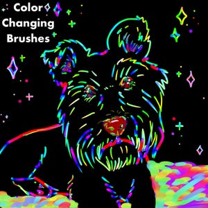 Color Changing Brushes for Procreate, Procreate Paint Brushes, Premium Procreate brush set for illustration, Procreate lineart brushes
