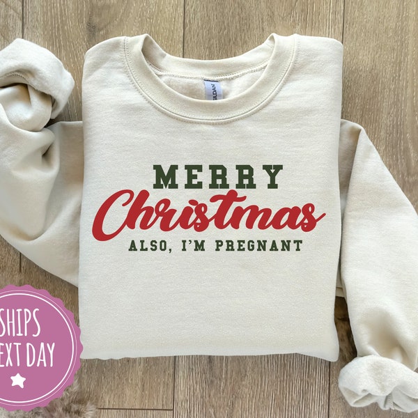 Funny Pregnant Christmas Sweaters 