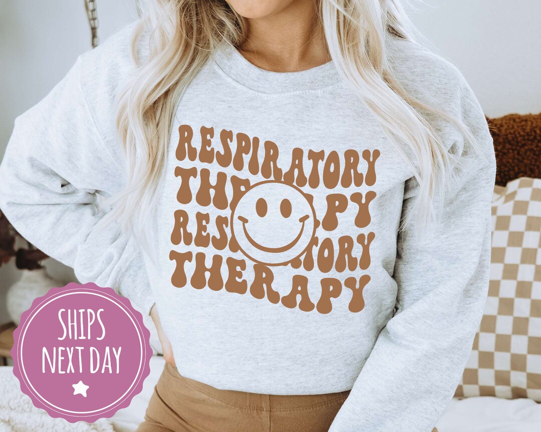 Respiratory Therapy Crewneck Sweatshirt, Pulmonologist Sweater