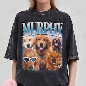 Comfort Colors® Maglietta bootleg personalizzata per animali domestici, Maglietta bootleg personalizzata per cani retrò, PERSONALIZZA la tua idea bootleg qui, Maglietta con foto di animali domestici, Regalo per mamma di cani
