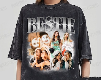 Comfort Colors® Custom 90s Vintage Besties Bootleg Shirt, Custom Your Own Bootleg Mineral Wash Shirt, Best Friend Birthday,Bachelorette Gift