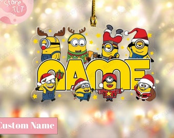 Personalized Disney Christmas Ornament For Kids, Custom Name Family Christmas Tree Hanging Ornament, Kids Name Christmas Gift 2024, Keepsake