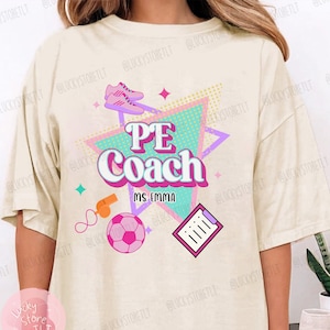 Personalized Pink Pe Teacher Shirt, Physical Education Teacher, Teacher Appreciation Gift, Trendy Teacher Matching shirt, Pe Coach Shirt