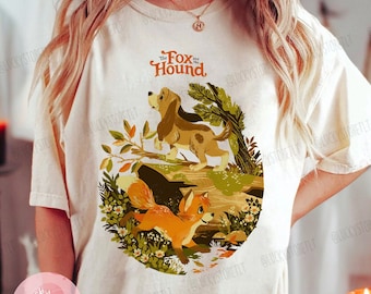 Disney The Fox And The Hound In The Jungle Vintage Shirt, Fall Graphic Tee, Halloween Gift, Disneyland Family Matching Shirts, Magic Kingdom