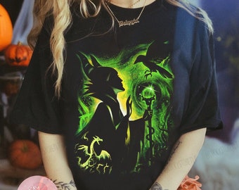 Retro Disney Maleficent Sleeping Beauty Portrait 90s Shirt, Disney Villains T-shirt, Magic Kingdom, Maleficent Tee, Disney Halloween Shirt