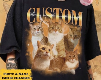 Custom Pet Bootleg Shirt, Custom Retro Cat Bootleg Shirt,Custom Photo Shirt,CUSTOM Your Own Bootleg Idea Here,Pet Photo Shirt, Cat Mom Gift