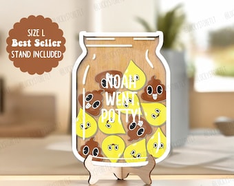 Personalized Cute Potty Training Reward Jar, Kid Toilet Reward, Poo Tokens, Reward Jar for Toddlers, Behavior, Responsibility, Daily Routine
