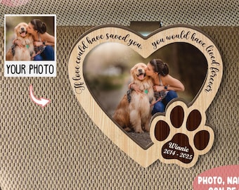 Clip de madera personalizado con foto de mascota perdida para la visera del coche, recuerdo conmemorativo de perro o gato, regalo de condolencia para amantes de los perros y gatos, regalo de recuerdo para mamás y papás de perros y gatos