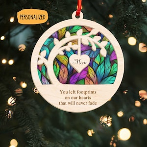 Sympathy gift, Memorial suncatcher, sympathy gift, loss of mom, mother, dad, brother, sister , friend. Personalized with name, poem card