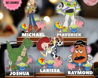 Personalized Night Light Custom Name Gift, Disney Pixar Toy Story Night Light, All Character Toy Story Room Decor, Birthday Gift For Kids