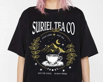 Chemise Suriel Tea Co, chemise bibliophile, sweat acotar, t-shirt A Court of Thorns and Roses, chemise Sarah J Maas, t-shirt de lecture, cadeaux de lecteur