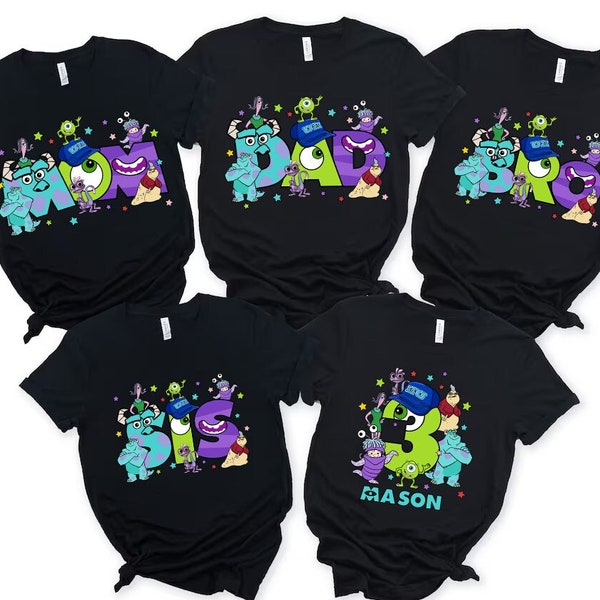 Family Birthday Matching Shirt, Monsters Incs Birthday Shirt, Monsters Incs Birthday Custom Shirt, Monsters University, Birthday Crew Shirt