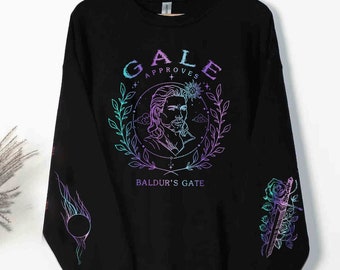 GALE Approves Sweatshirt, Baldurs Gate 3 Gale Sweatshirt, Video Game Shirt, Gale Human Wizard, Gale Sweatshirt, BG3 Merch, Gamer Gift