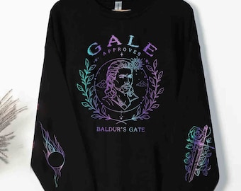 GALE Approves Sweatshirt, Baldurs Gate 3 Gale Sweatshirt, Video Game Shirt, Gale Human Wizard, Gale Sweatshirt, BG3 Merch, Gamer Gift