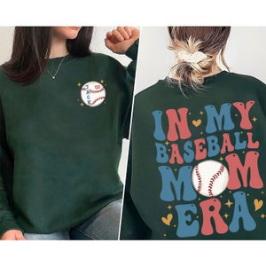 In My Baseball Mom Era 2 Sided Shirt, Custom Baseball Mom Shirt, Custom Baseball Numbers shirt, Mother's Day Gift For Baseball Lover image 5