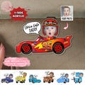 Drive Safe Daddy - Custom Photo Acrylic Car Visor Clip Lightning McQueen, Father's Day Car Gift, Disney Cars Visor Accessory, Keepsake Gifts