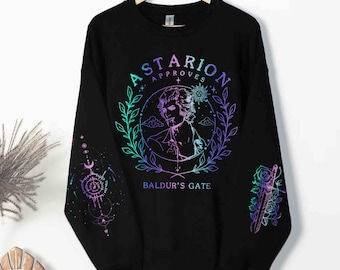 Astarion Sweatshirt, Baldurs Gate 3 Astarion Sweatshirt, Video Game Shirt, Astarion Rogue, Astarion Vamp Sweatshirt, BG3 Merch, Gamer Gift