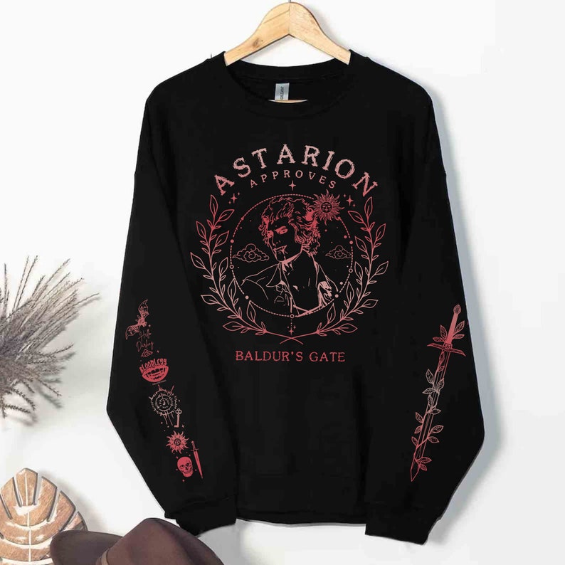 Sweat-shirt Astarion Baldurs Gate 3, sweat-shirt Astarion, cadeau pour joueur, voleur Astarion, chemise du jeu vidéoSweat Astarion Vamp, BG3 Merch image 2