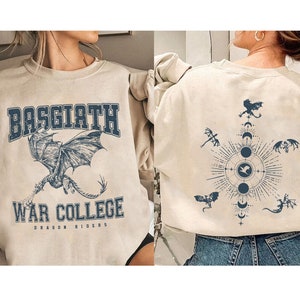 Fourth Wing Double-Sided Sweatshirt, Basgiath War College Shirt, Basgiath War College Gift, Fourth Wing Shirt, Bookish Dragon Rider Shirt