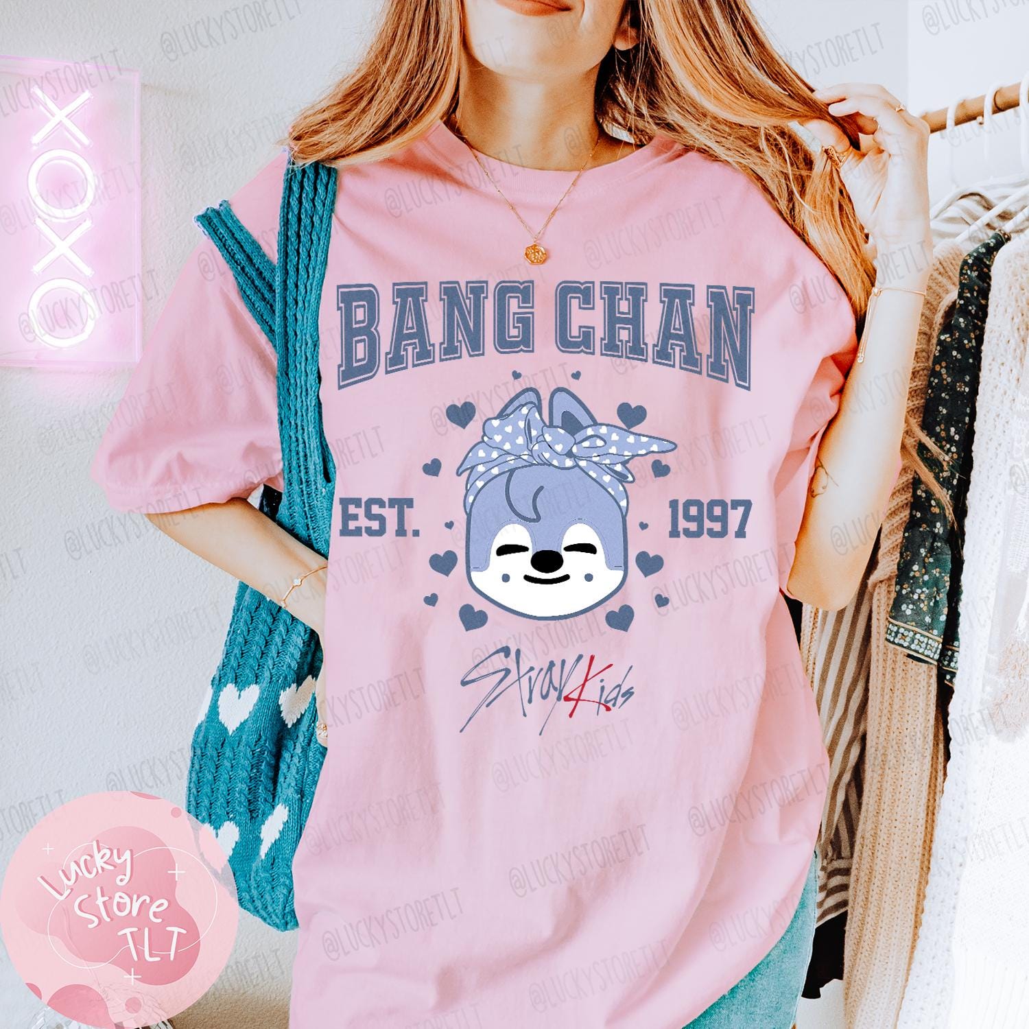 Valentine Stray Kids Member Group Hoodie, SKZOO Characters Tee