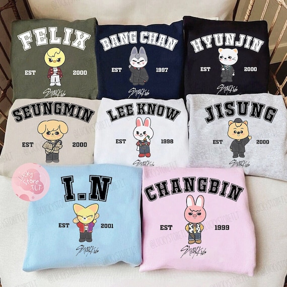 Halloween Stray Kids Member Group, SKZOO Characters Sweatshirt