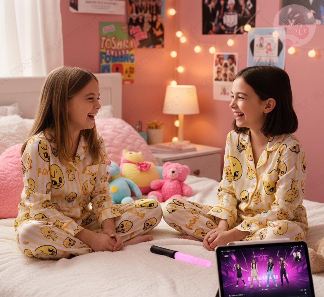 Personalized Stray Kids Felix Inspired Satin Pajamas, Custom Name