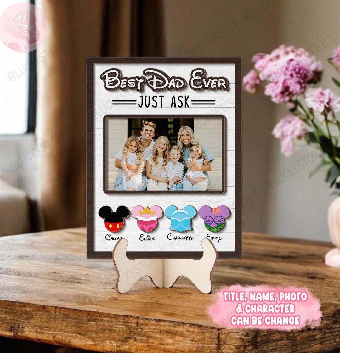 Custom Photo First Father's Day Gift Ideas,personalized Disney Best Dad ...