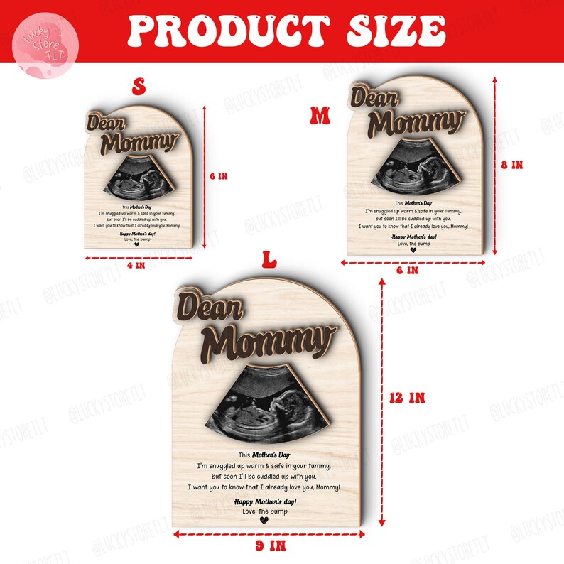 Custom Baby Ultrasound Photo Wooden Sign, Gift for Mom, First Mothers ...