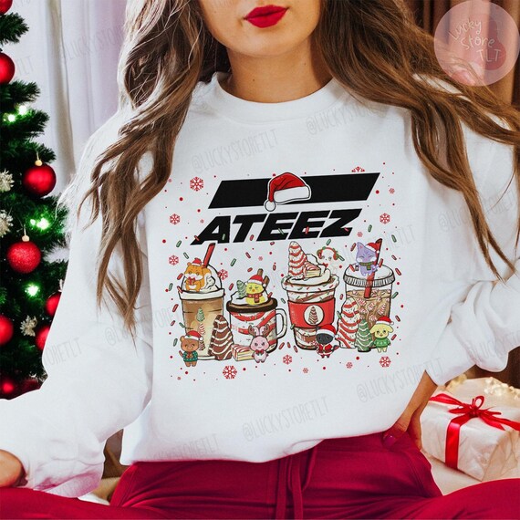 Christmas Ateez Member Group Sweatshirt, K-pop ATEEZ Characters