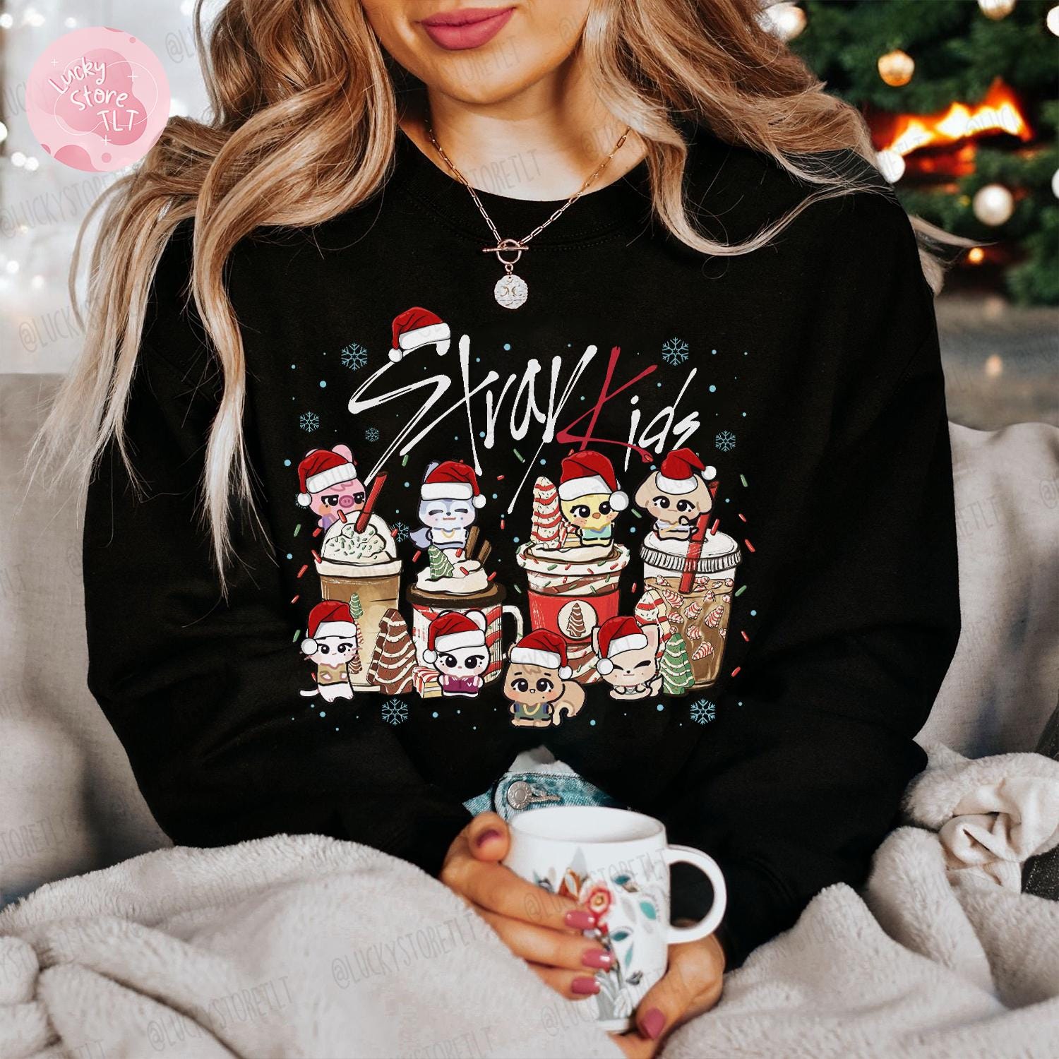 Christmas Stray Kids Member Group, SKZOO Characters Sweatshirt