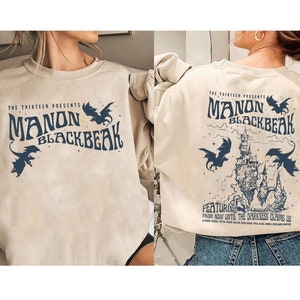 Manon Blackbeak Throne of Glass Doppelseitiges Sweatshirt, Sarah J Maas Merch, Rowan Whitethorn, ACOTAR Crescent City Rhysand, Buchzitat-Shirt