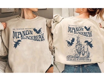 Manon Blackbeak Trône de verre Sweat-shirt double face, Sarah J Maas Merch, Rowan Whitethorn, ACOTAR Crescent City Rhysand, Chemise de citation de livre