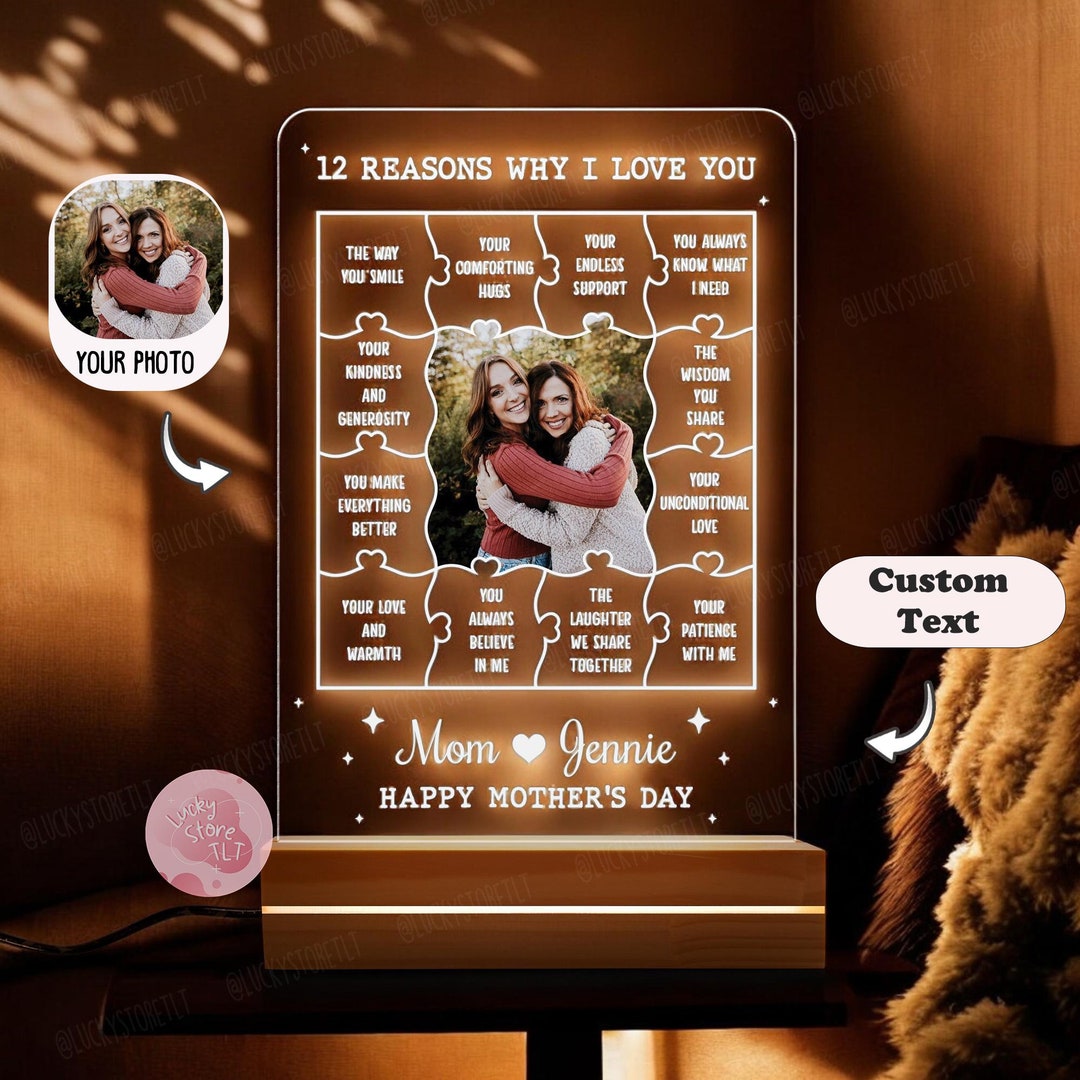 Family – Parents Doll Mom And Dghters Sitting On Words Personalized Custom Shape Acrylic