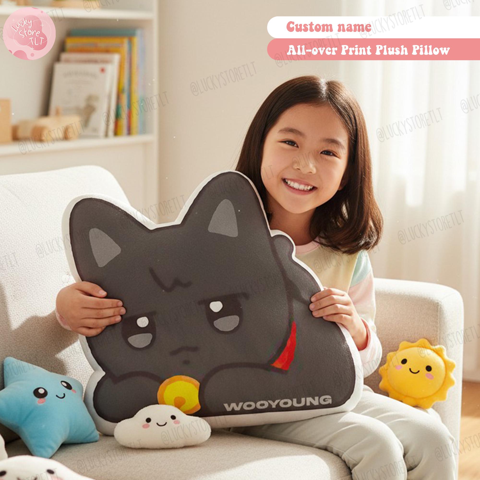Personalized ATEEZ Member Aniteez Pillow, Custom Name Plush
