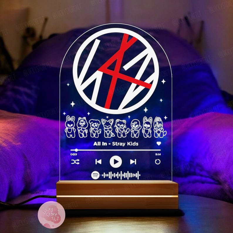 Personalized Night Light Custom Name Gift, Stray Kids Member Group ...