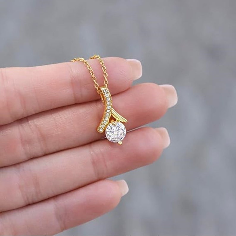 Collier ruban beauté séduisant pour ma mère attentionnée, cadeau d'anniversaire de maman, carte de voeux sentimentale, bijoux pour mère image 5