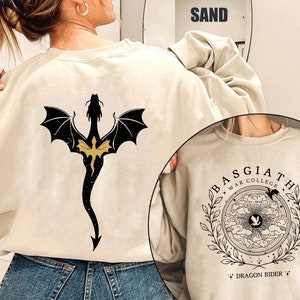 Fourth Wing Double-Sided Shirt, Basgiath War College Shirt, Basgiath War College Gift, Fourth Wing Shirt, Dragon Rider Shirt, Bookish Shirt