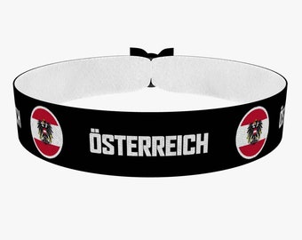 EURO 2024 - Pulsera de tela con bandera redonda de Austria