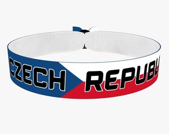 EURO 2024 - Armband van stof met Tsjechische vlag