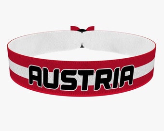 EURO 2024 - Armband van stof met Oostenrijkse vlag