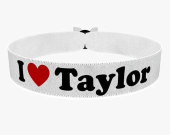 I Love Tylor Swift stoffen armband