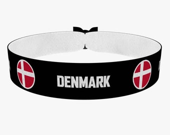 EURO 2024 - Denmark runde Flaggen Stoffarmband