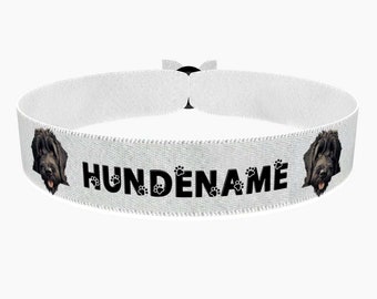 Pulsera de tela Russian Black Terrier personalizable con nombre