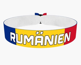 EURO 2024 - Pulsera de tela con bandera de Rumania