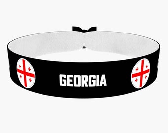 EURO 2024 - Georgia runde Flaggen Stoffarmband