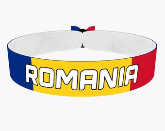 EURO 2024 - Romania Flagge Stoffarmband