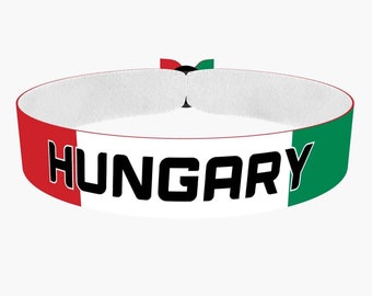 EURO 2024 - Armband van stof met de vlag van Hongarije