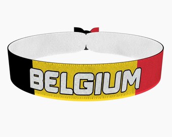 EURO 2024 - Belgium Flagge Stoffarmband