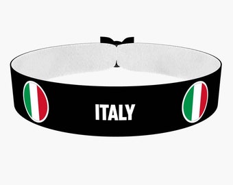 EURO 2024 - Pulsera de tela con bandera redonda de Italia